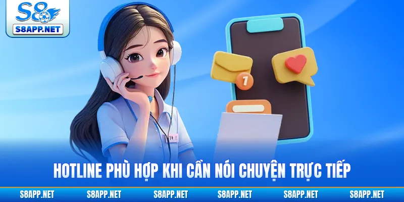 Hotline phù hợp khi cần nói chuyện trực tiếp